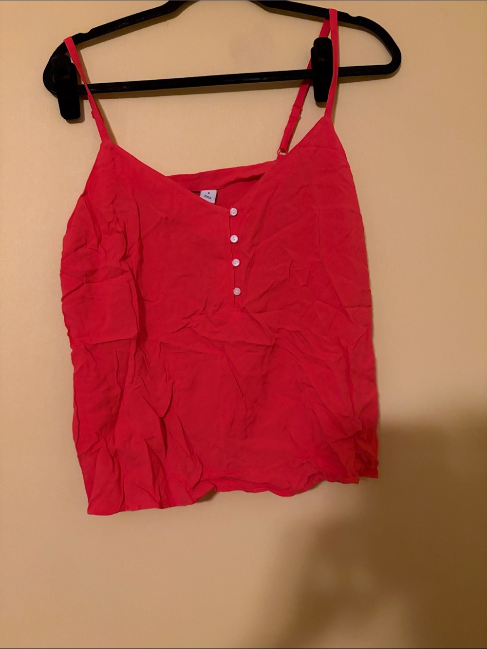 Old Navy Red Spaghetti Strap Henley Camisole